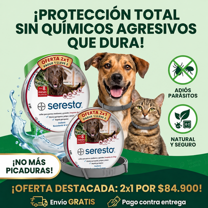 PROMO 2x1 🐾 Collar Antipulgas Natural para Perros y Gatos